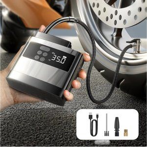 LISEN Tire Inflator Mini Bike Pump Cordless Air Pump Portable Air Compressor for